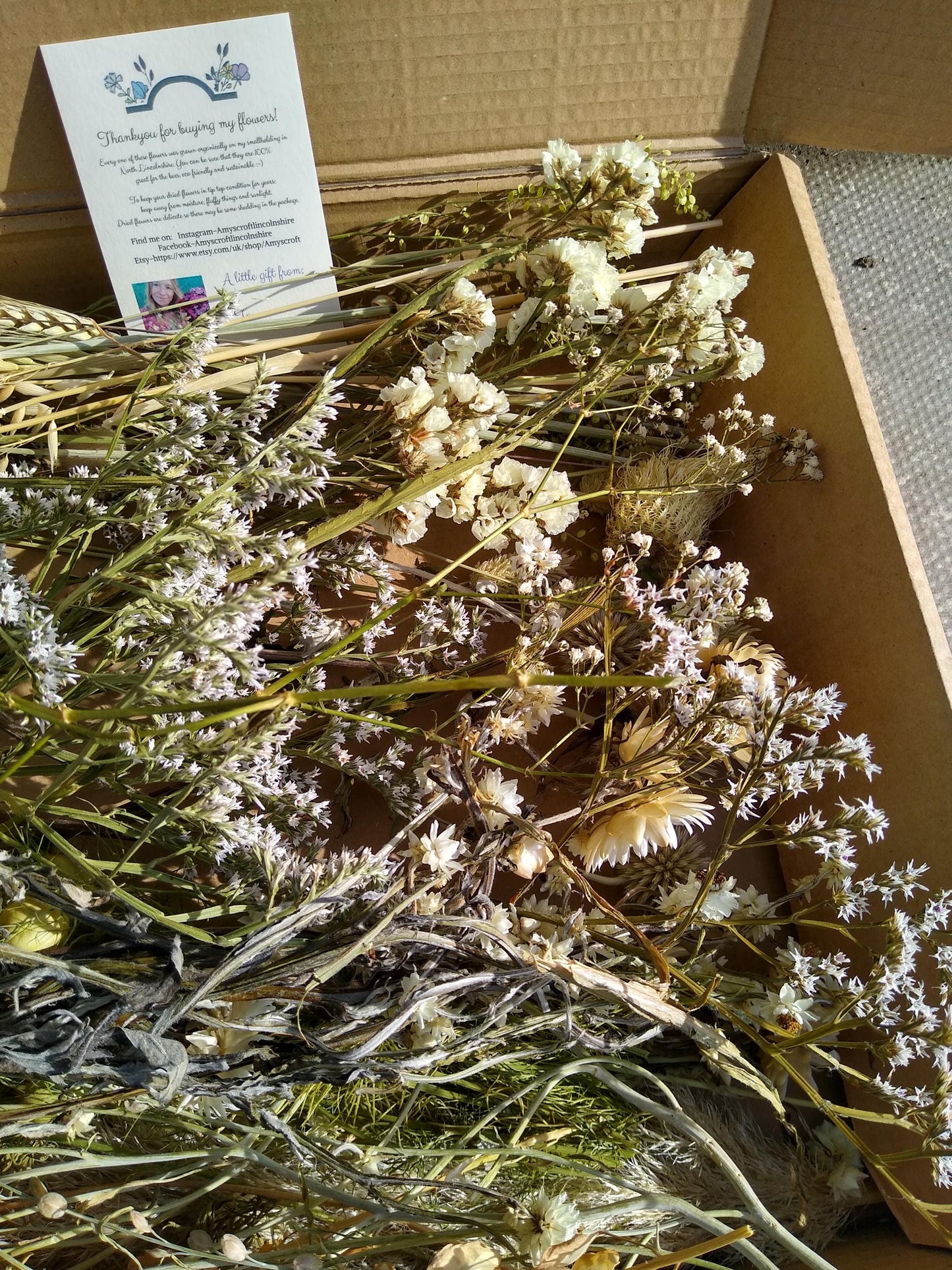 White & neutrals British dried flowers. 40-300 stems, gift, DIY flowers, bouquet. Craft box, UK farm, wedding flowers, dried flowers, bulk