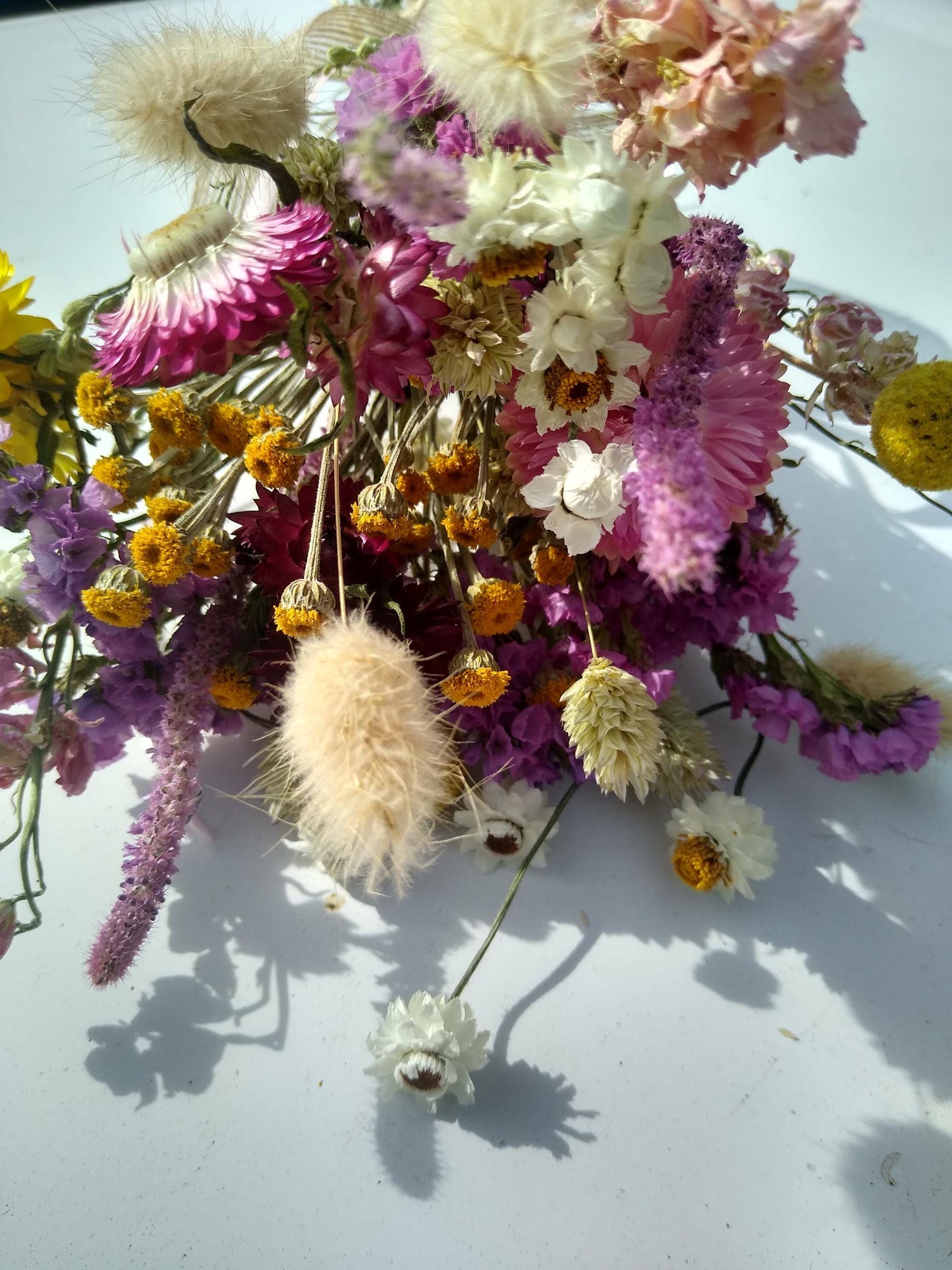 British Organic Dried Flower Bouquet - Daisy -Summer -Posy- Gift for Her- Birthday -Pastel -Mothers Day -Get Well Soon -Wedding Bouquet