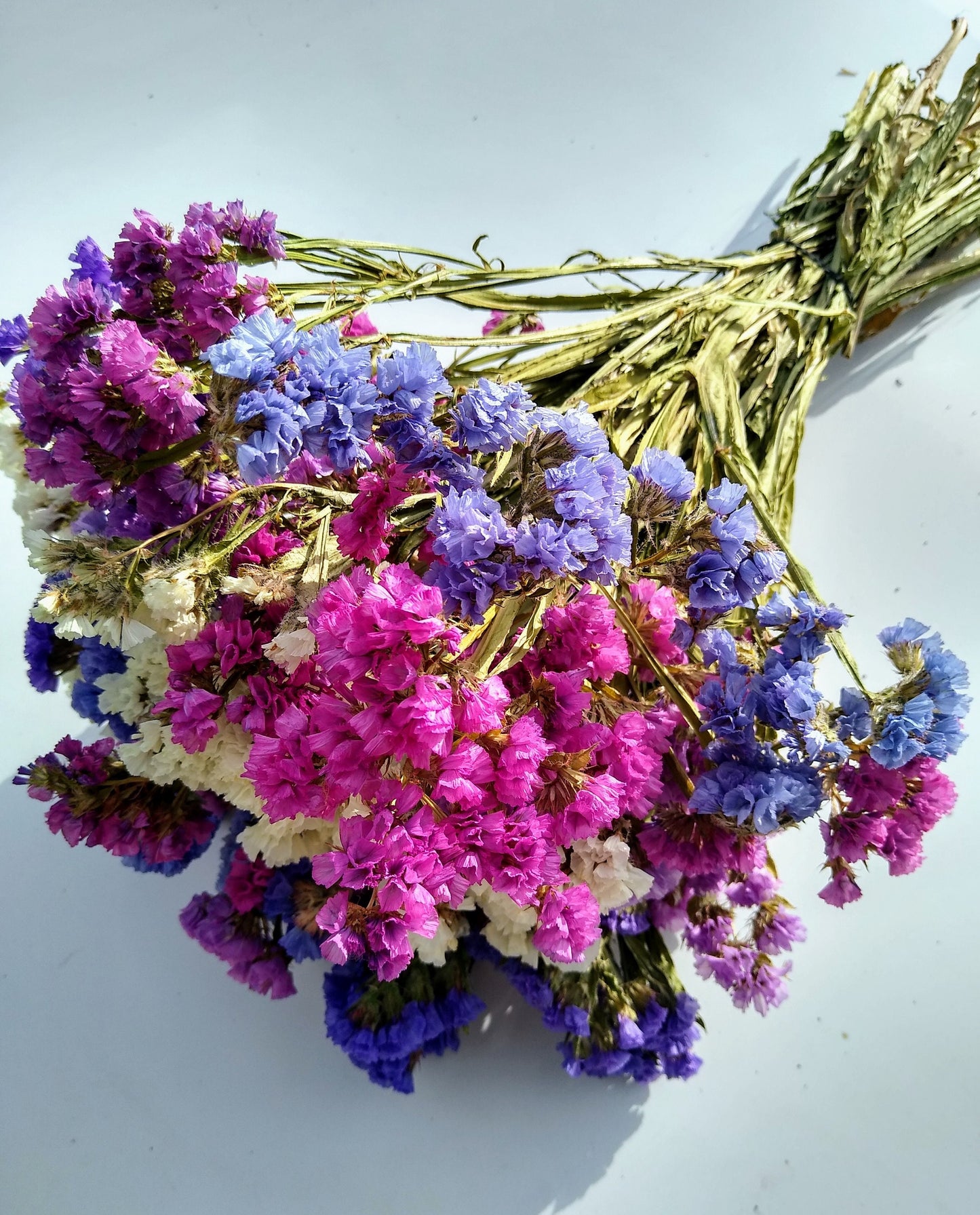 British Purple pink white statice bunch, dried flower 30 stems from UK farm, wreaths, dried flowers bouquet, DIY wedding flowers, limonium