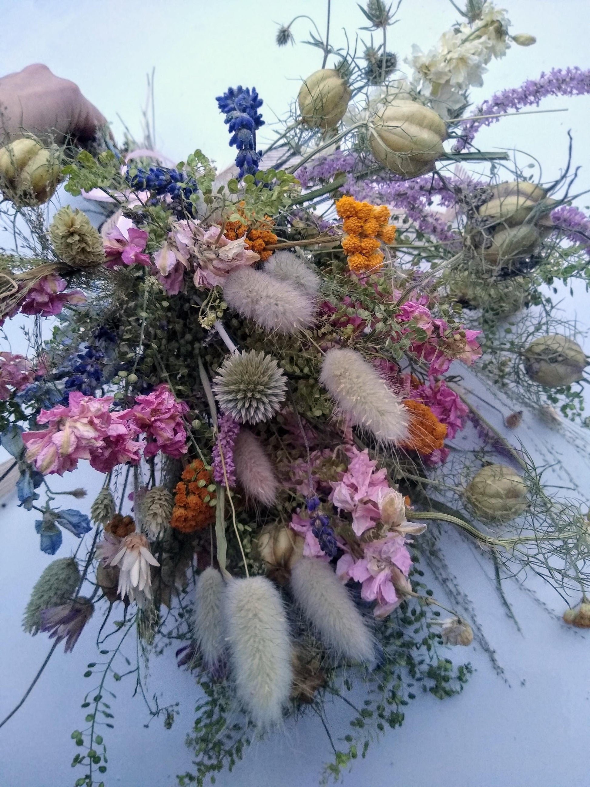 British Dried Flower Bouquet - wildflowers - Present- Gift for Her- Birthday- UK farm- bride - Mothers Day- Pastels- Wedding- bouquet- Posy