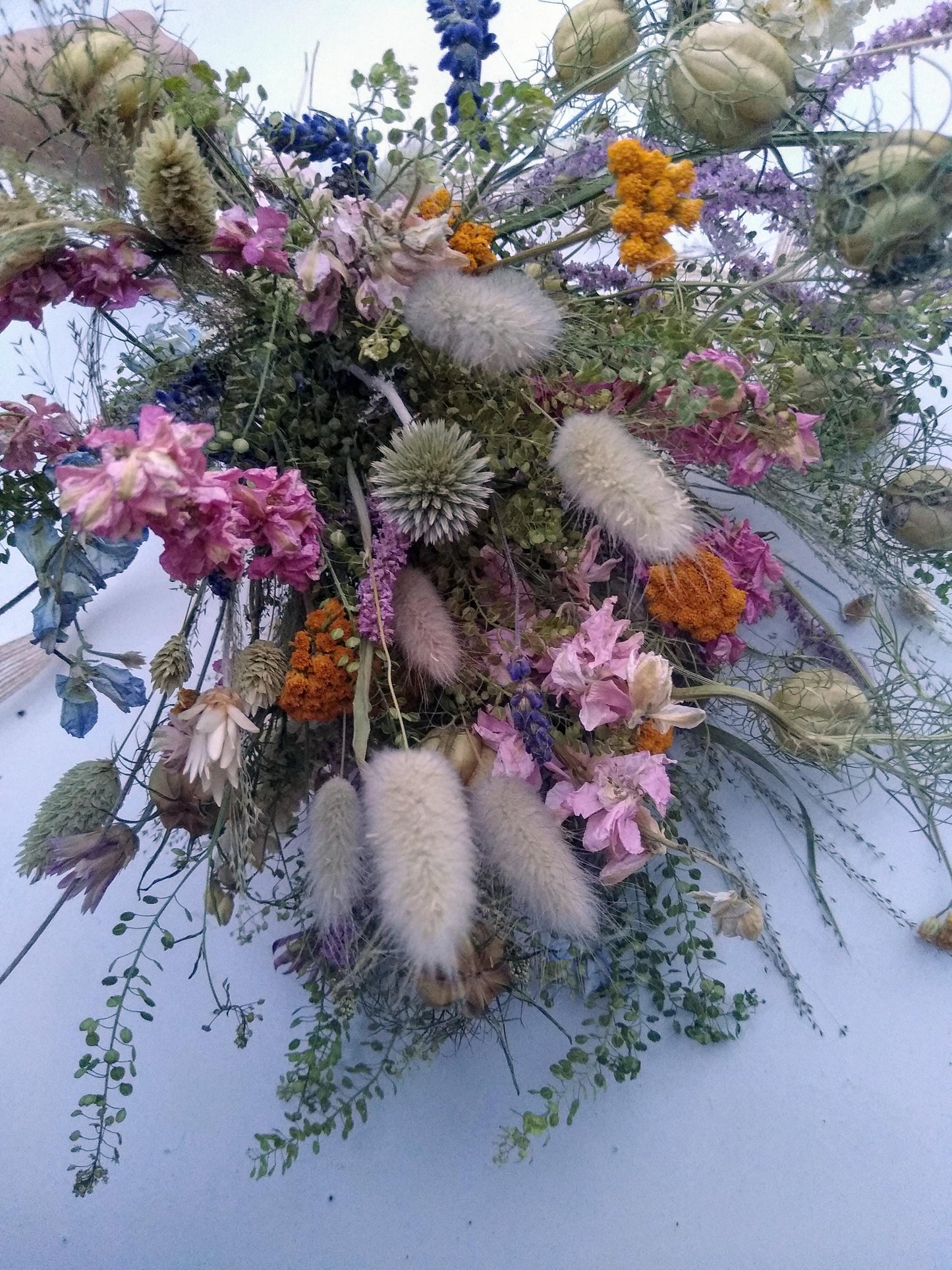 British Dried Flower Bouquet - wildflowers - Present- Gift for Her- Birthday- UK farm- bride - Mothers Day- Pastels- Wedding- bouquet- Posy