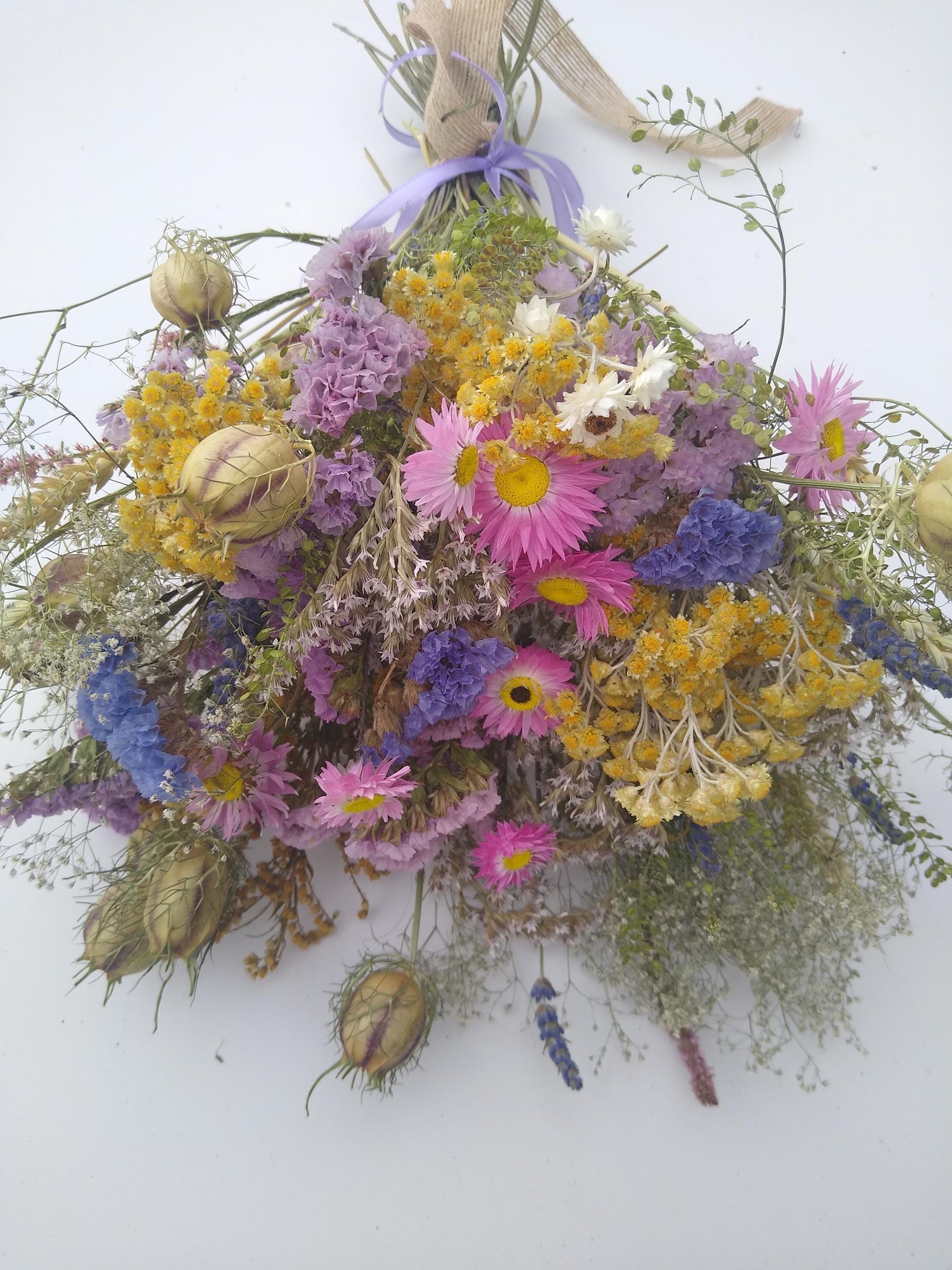 British Organic Dried Flower Bouquet - Daisy -Summer -Pastels- Gift for Her- Birthday -Pastel -Mothers Day -Get Well Soon -Wedding Bouquet