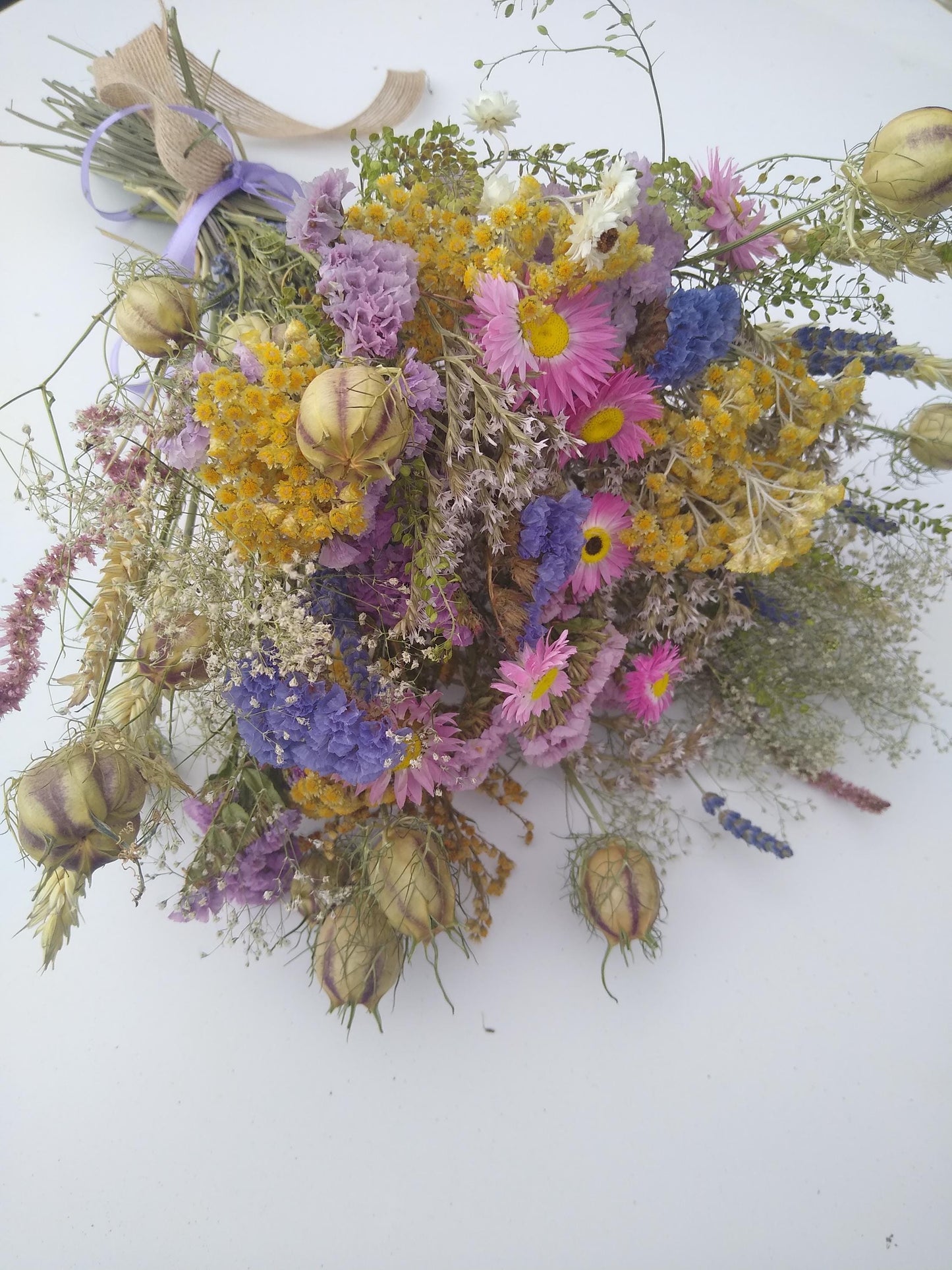British Organic Dried Flower Bouquet - Daisy -Summer -Pastels- Gift for Her- Birthday -Pastel -Mothers Day -Get Well Soon -Wedding Bouquet