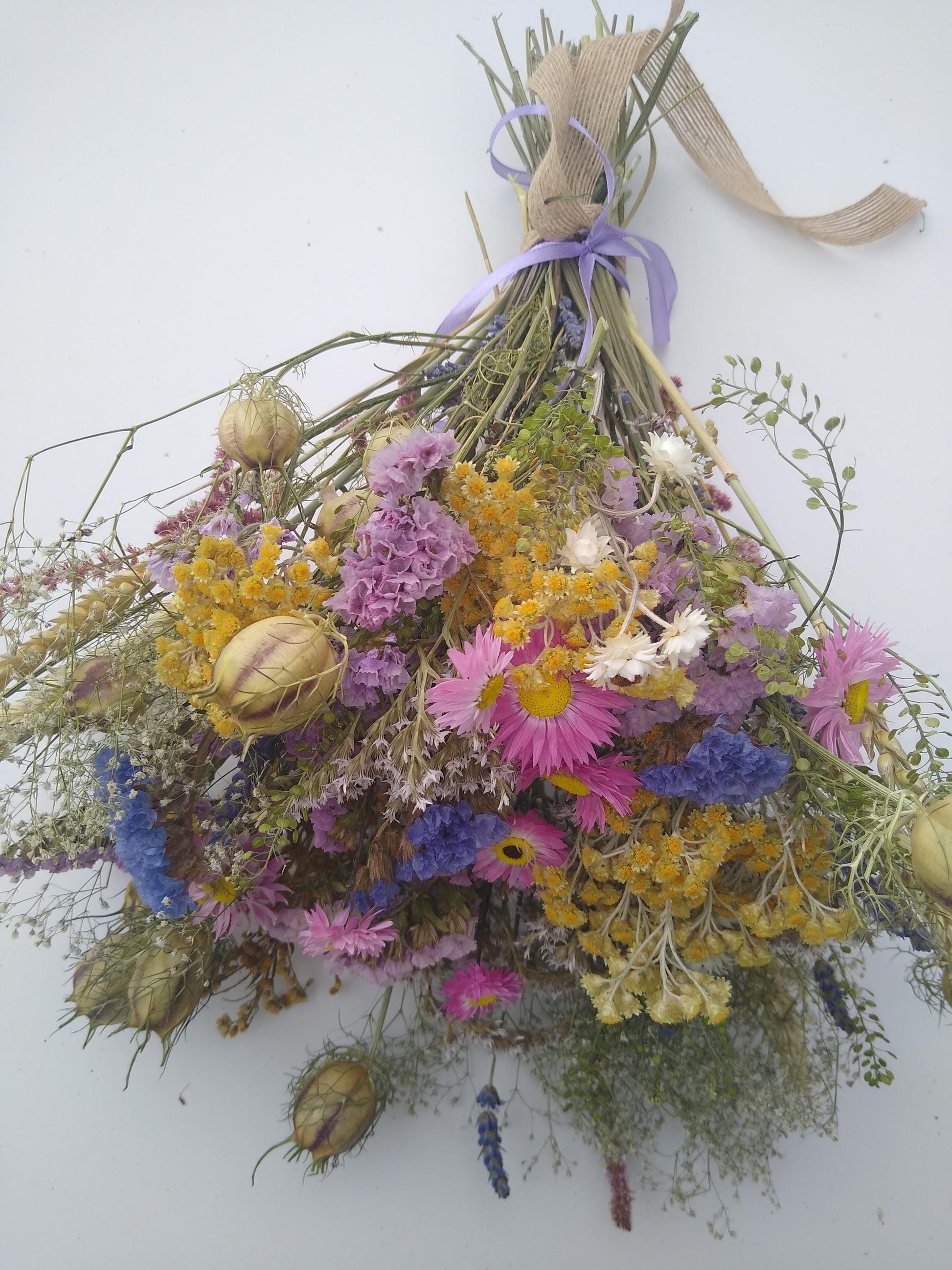 British Organic Dried Flower Bouquet - Daisy -Summer -Pastels- Gift for Her- Birthday -Pastel -Mothers Day -Get Well Soon -Wedding Bouquet