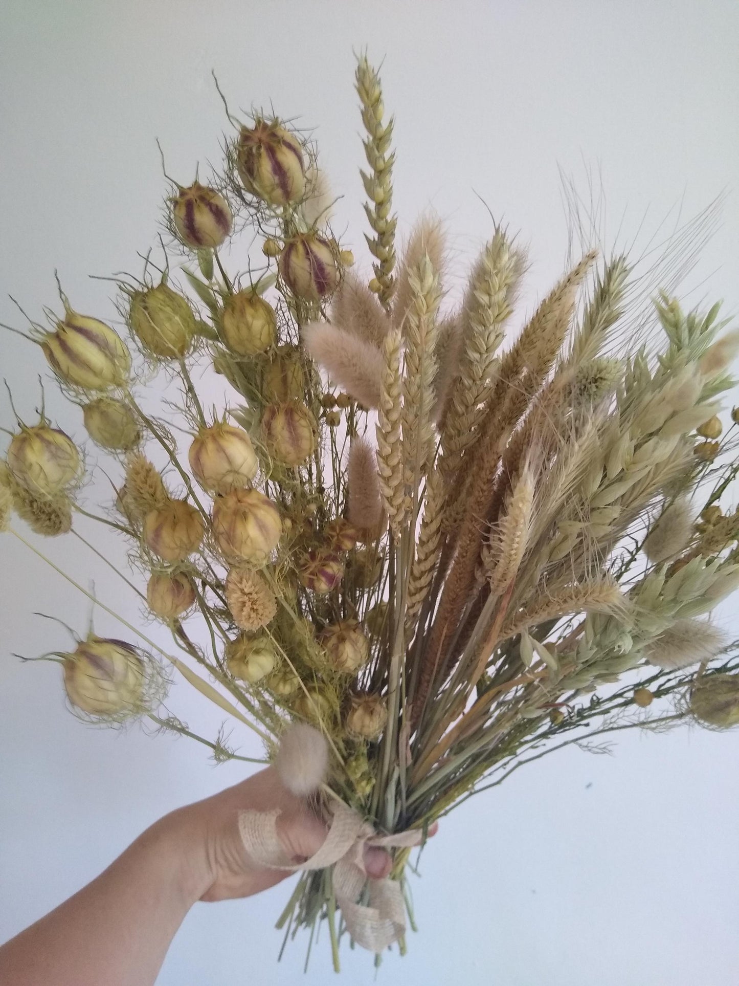 British dried neutral bouquet, green neutral dried flowerd, 80 stem bunches, bulk, wedding, dried grasses, filler, foliage, neutral decor