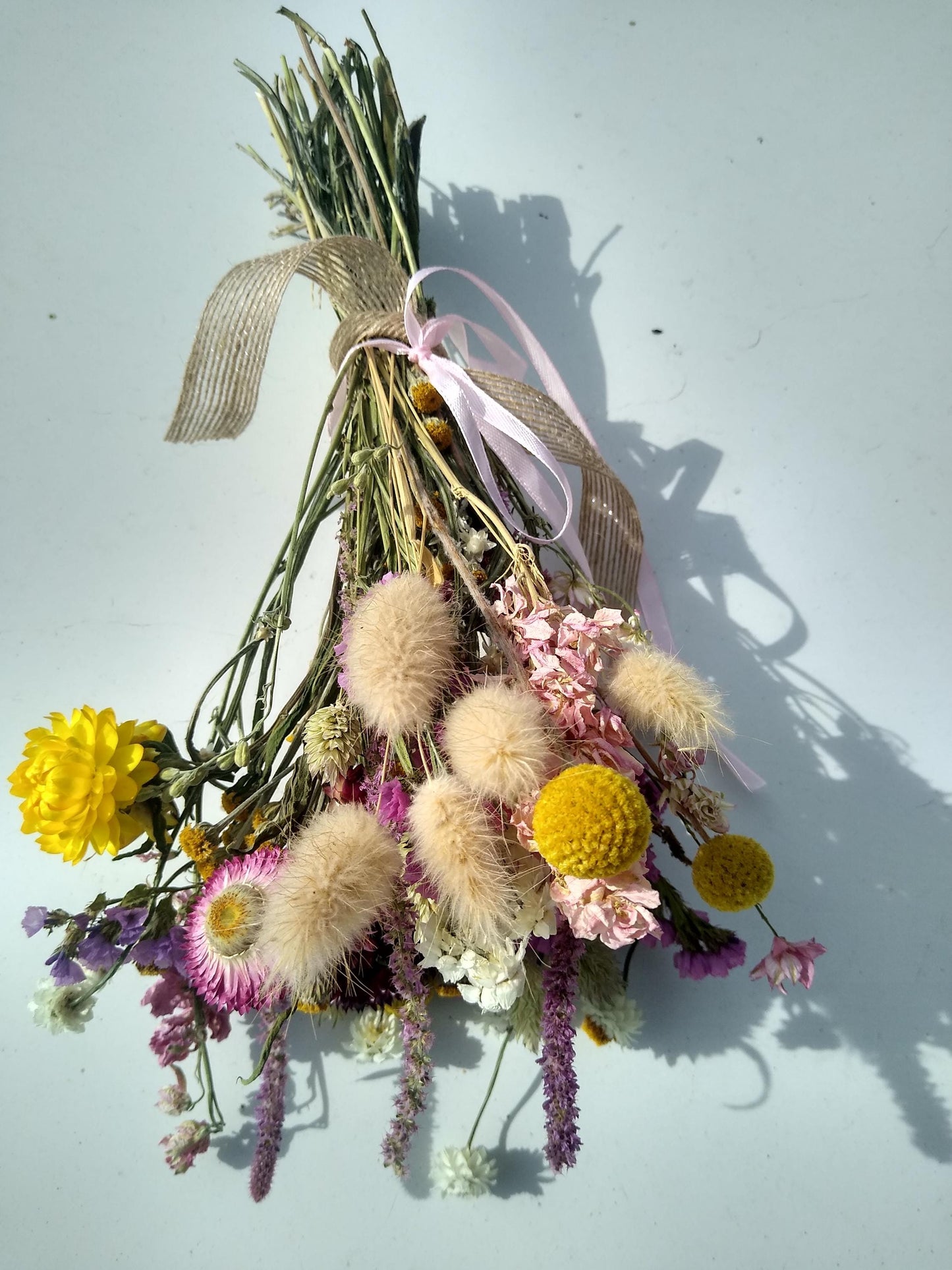 British Organic Dried Flower Bouquet - Daisy -Summer -Posy- Gift for Her- Birthday -Pastel -Mothers Day -Get Well Soon -Wedding Bouquet