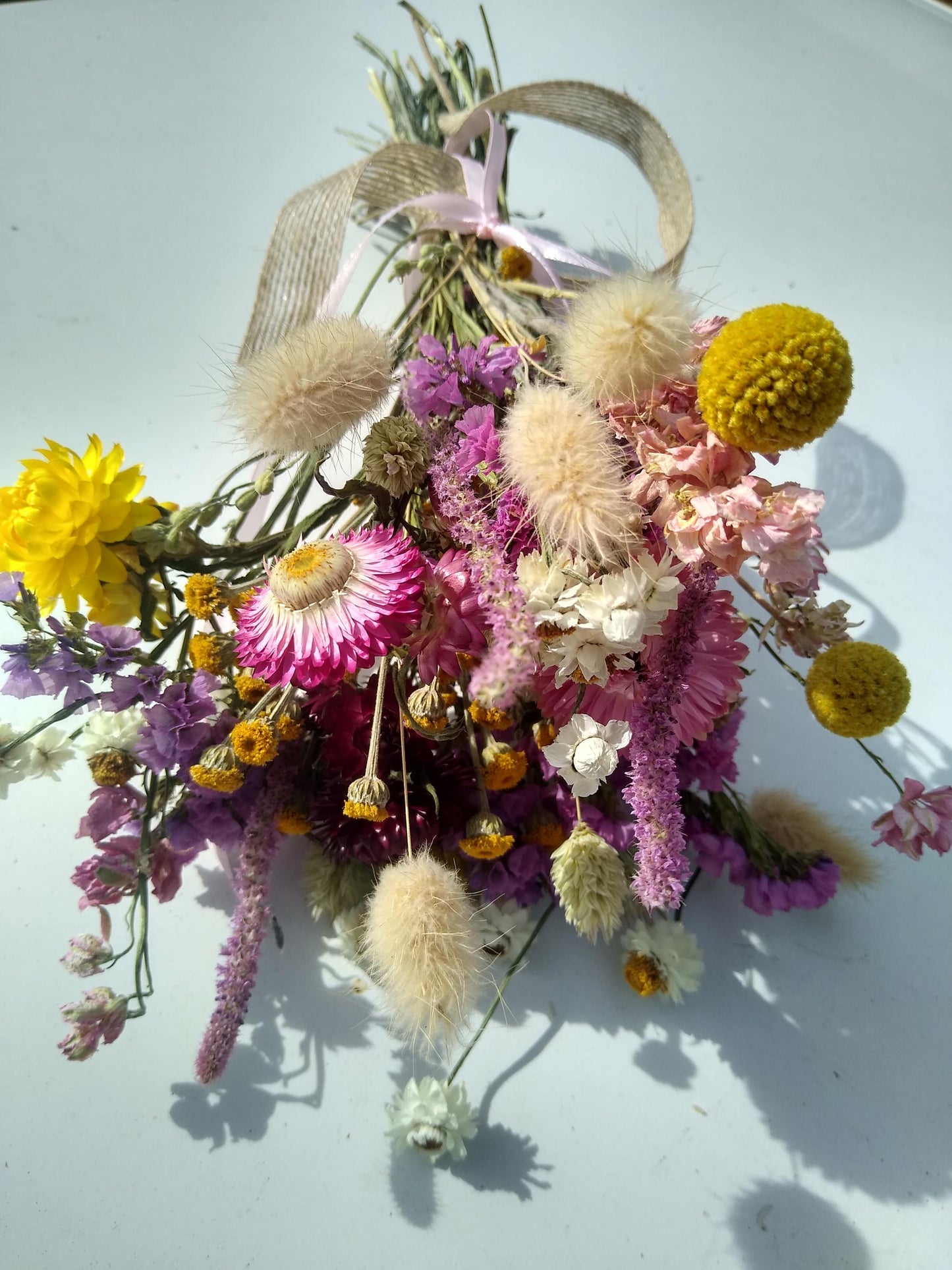 British Organic Dried Flower Bouquet - Daisy -Summer -Posy- Gift for Her- Birthday -Pastel -Mothers Day -Get Well Soon -Wedding Bouquet