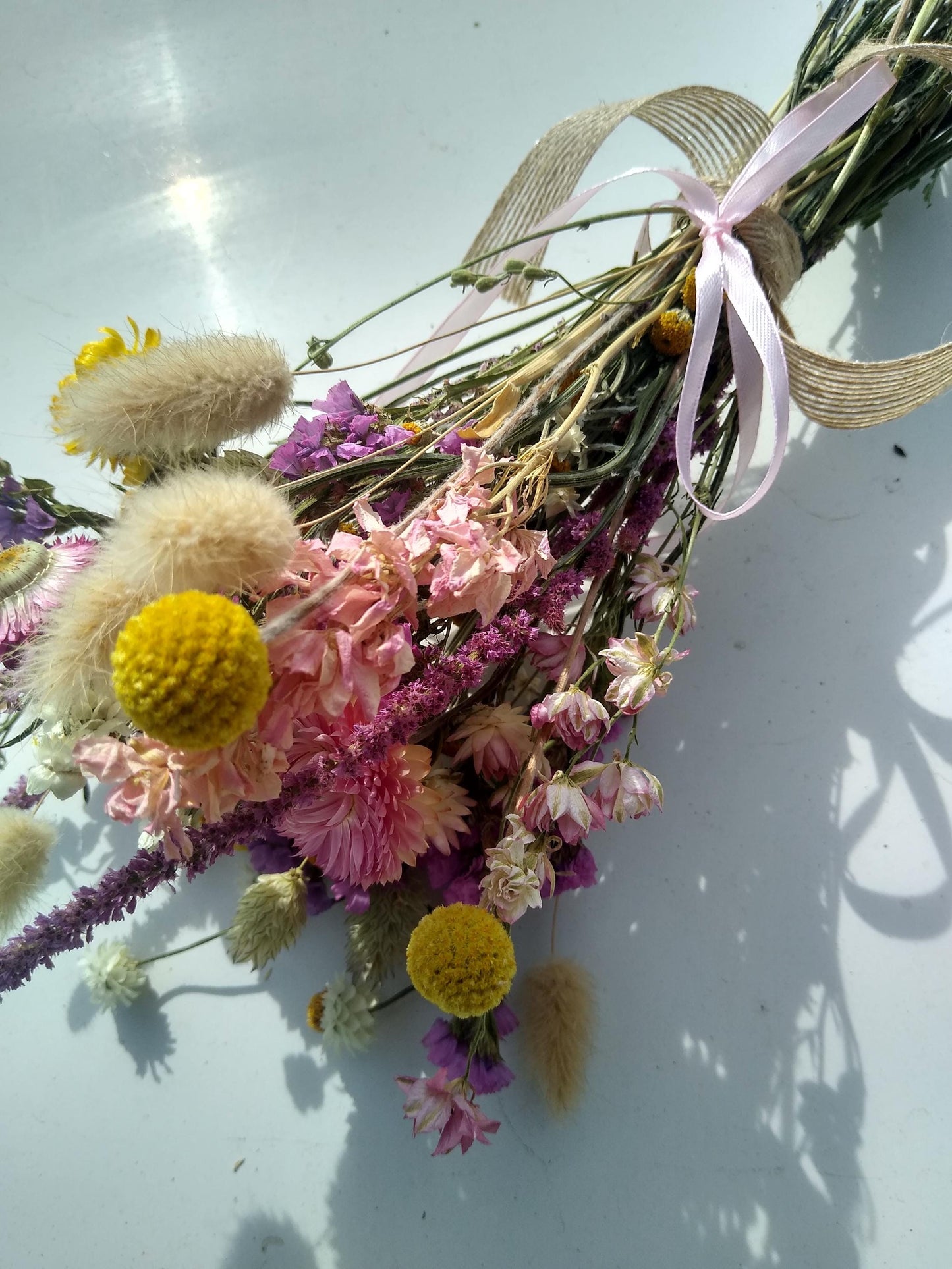British Organic Dried Flower Bouquet - Daisy -Summer -Posy- Gift for Her- Birthday -Pastel -Mothers Day -Get Well Soon -Wedding Bouquet