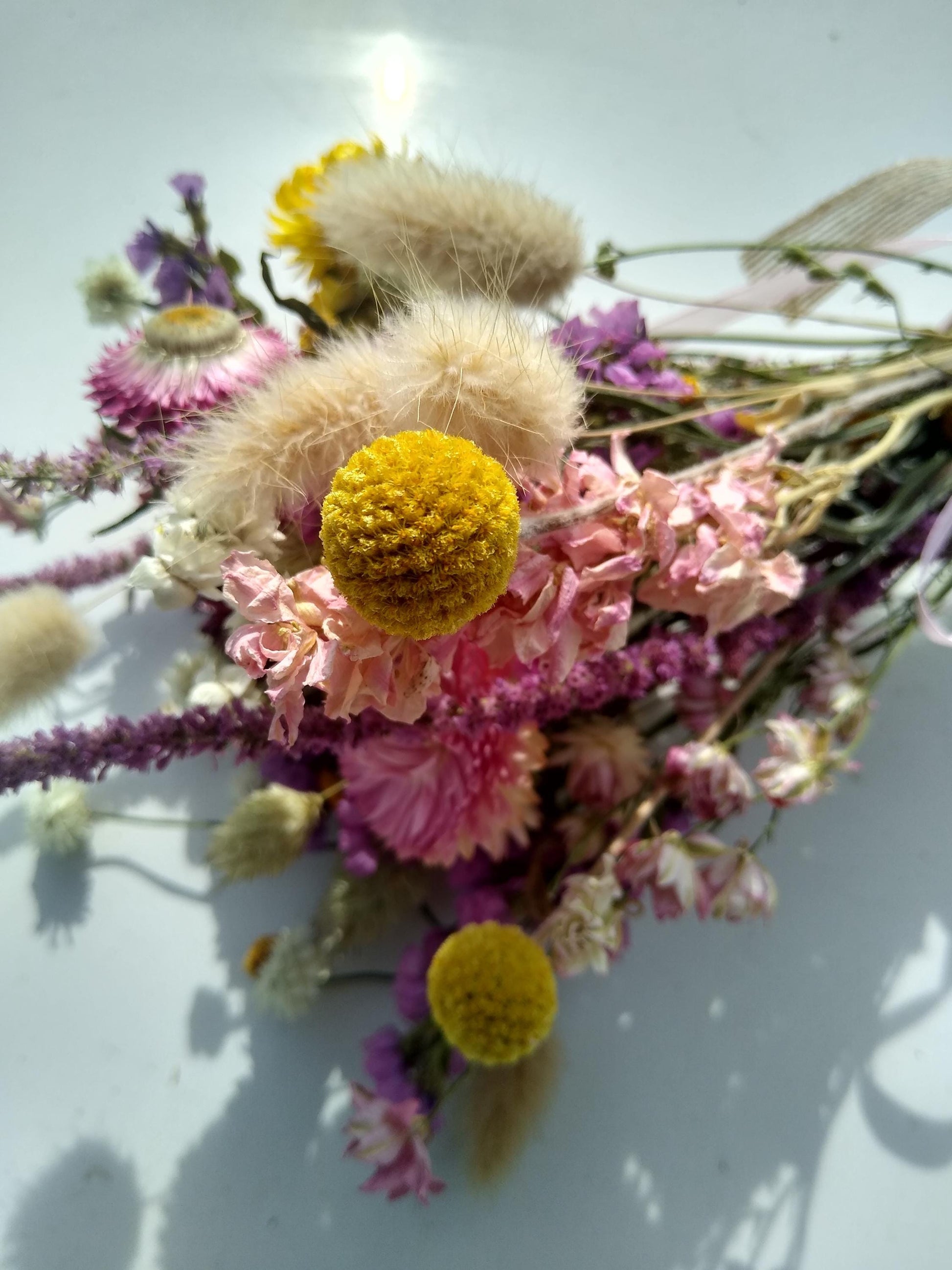 British Organic Dried Flower Bouquet - Daisy -Summer -Posy- Gift for Her- Birthday -Pastel -Mothers Day -Get Well Soon -Wedding Bouquet