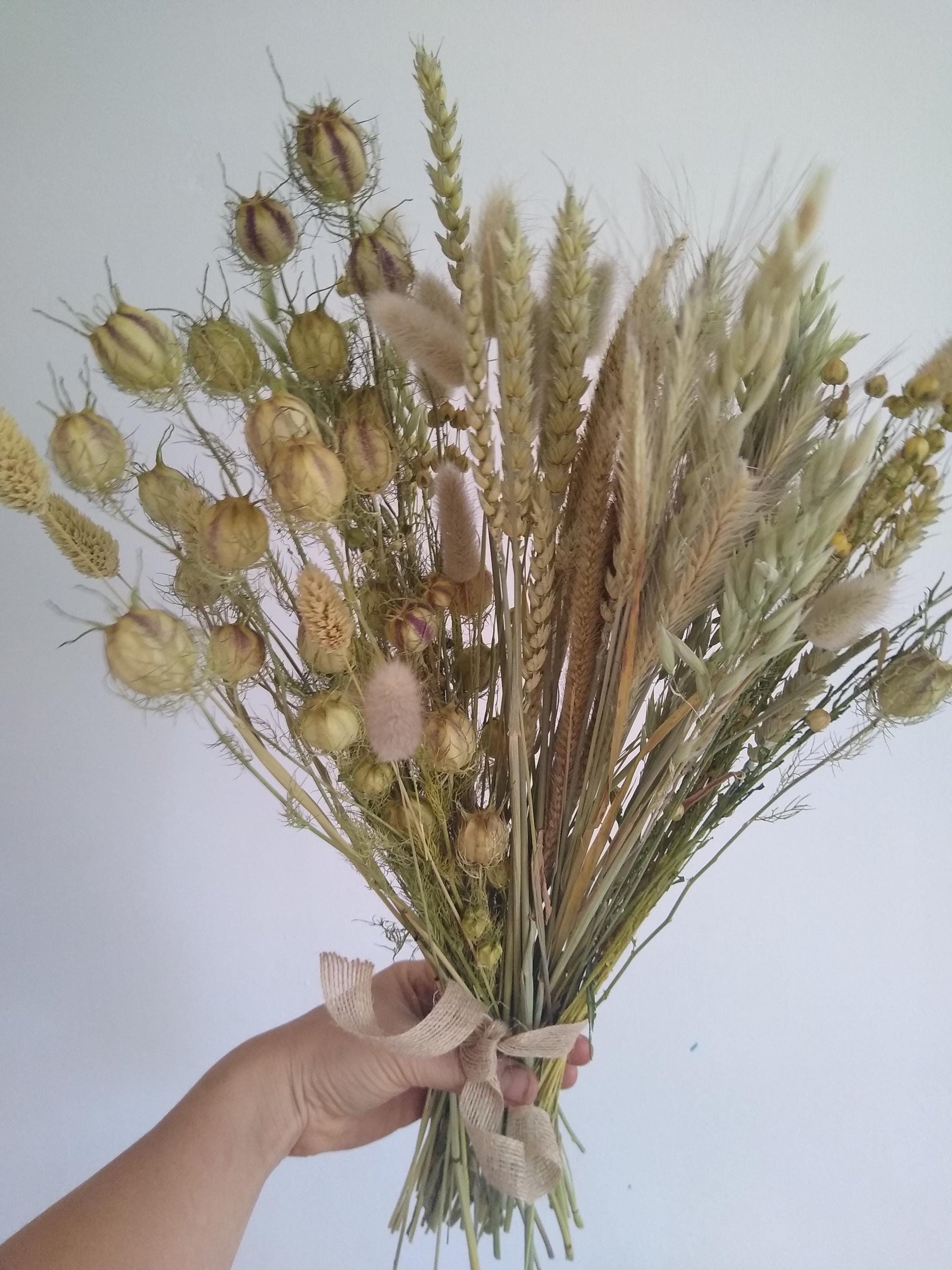 British dried neutral bouquet, green neutral dried flowerd, 80 stem bunches, bulk, wedding, dried grasses, filler, foliage, neutral decor