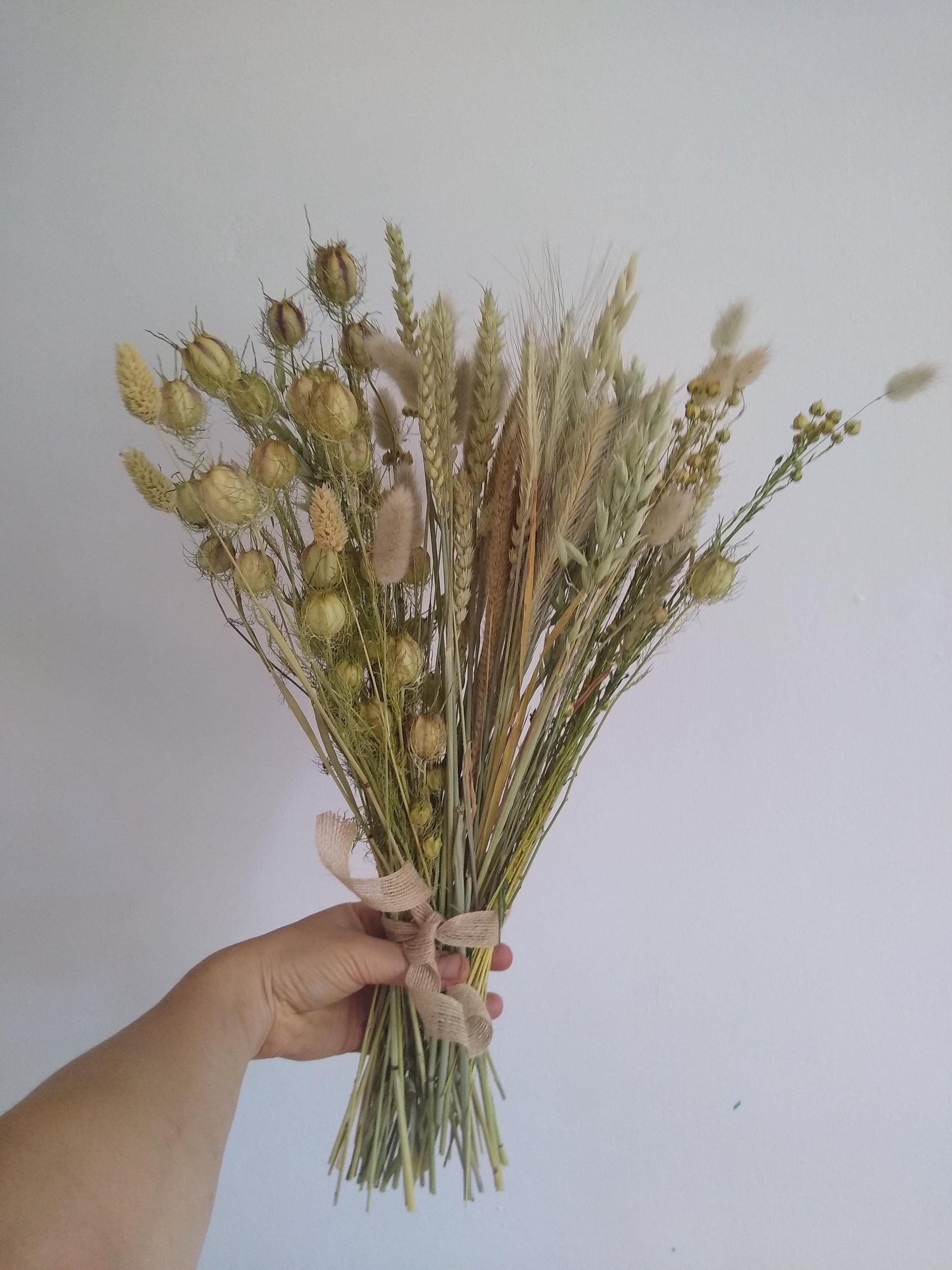 British dried neutral bouquet, green neutral dried flowerd, 80 stem bunches, bulk, wedding, dried grasses, filler, foliage, neutral decor