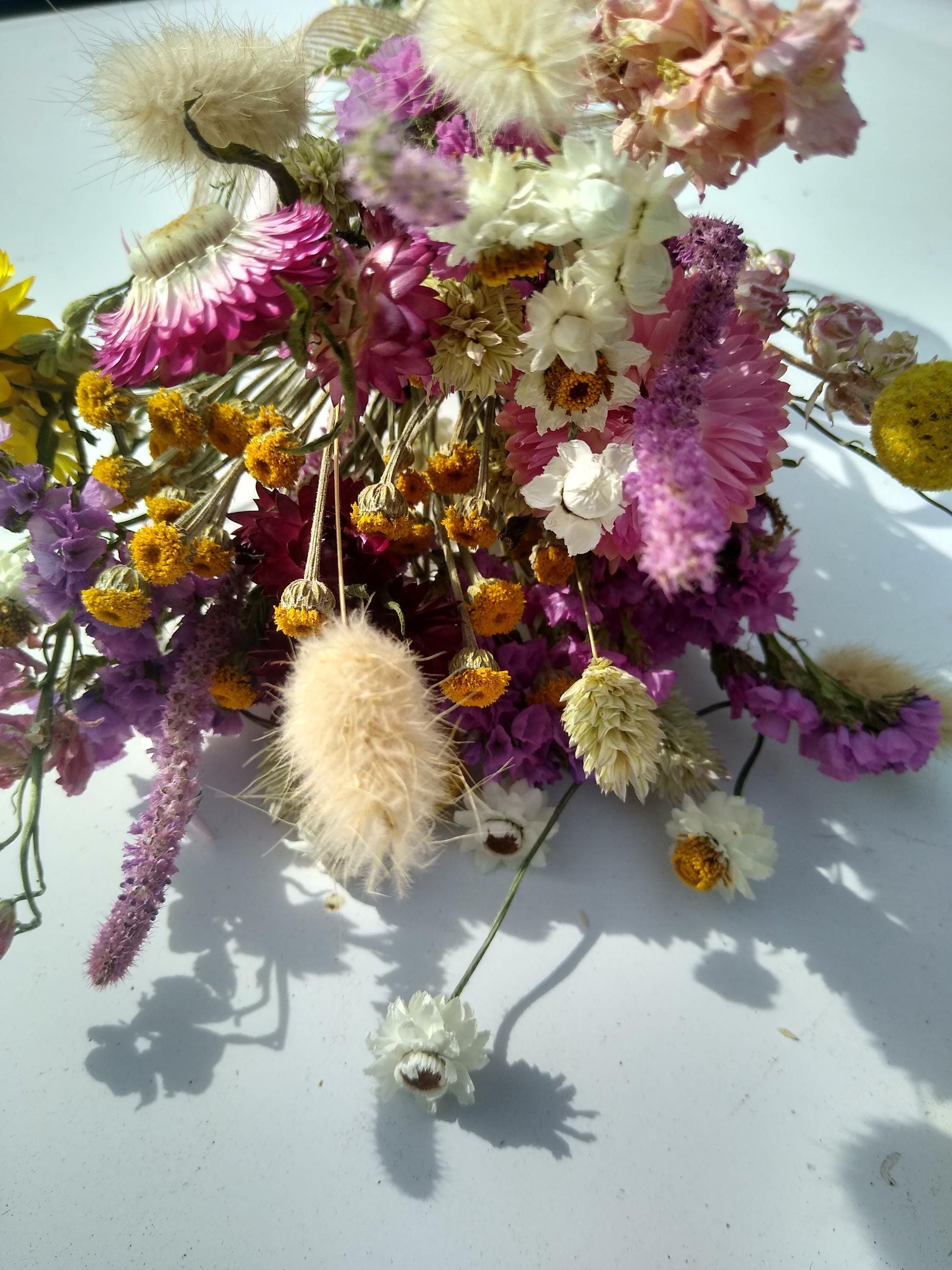 British Organic Dried Flower Bouquet - Daisy -Summer -Posy- Gift for Her- Birthday -Pastel -Mothers Day -Get Well Soon -Wedding Bouquet