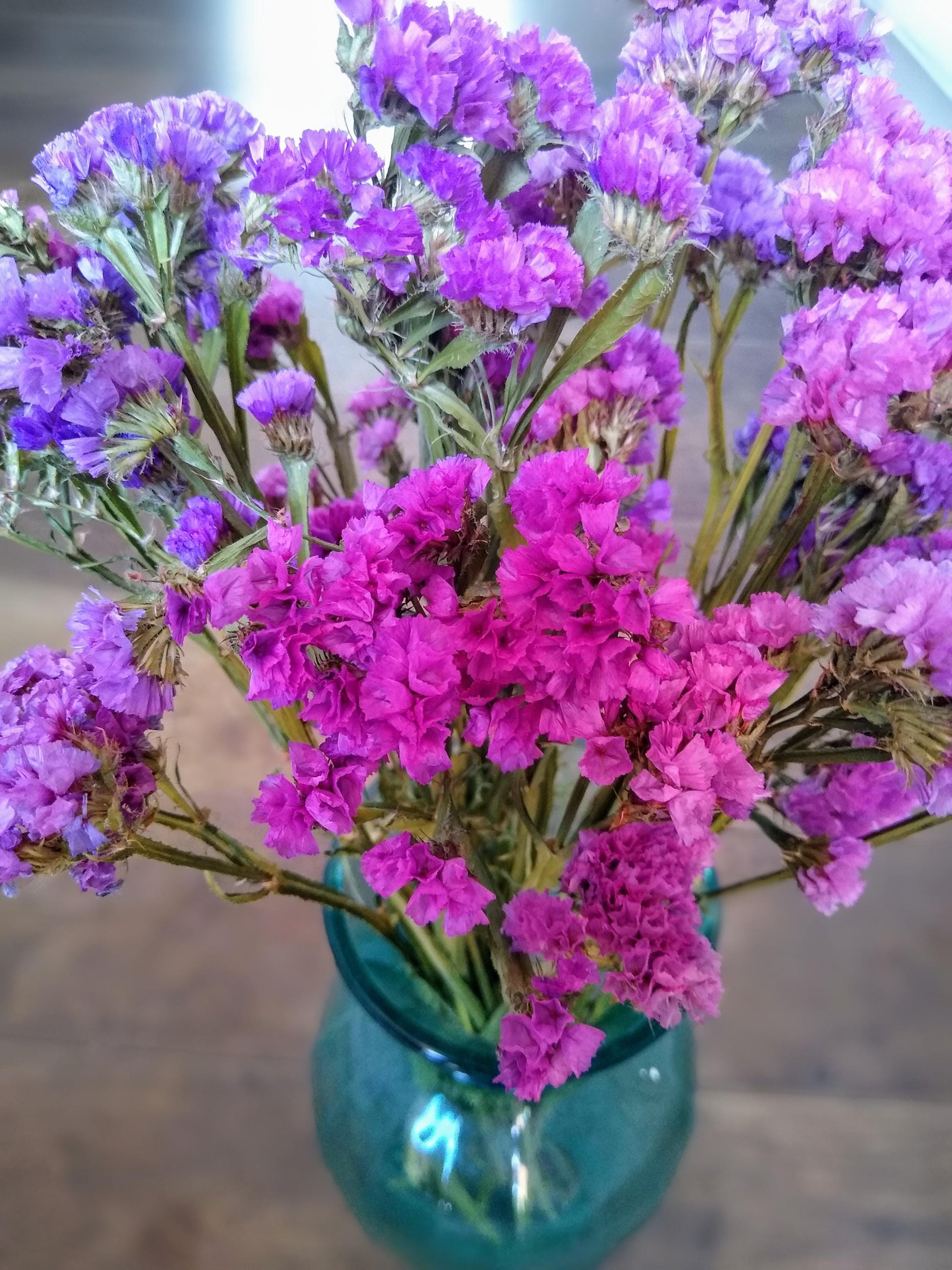 UK cerise pink statice bunch 25 stems, dried flower bunches, British home decor, bouquets,cerise pink dried flowers, DIY wedding flowers