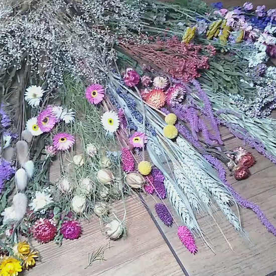 Letterbox dried flowers- small/large boxes, gift, DIY flowers, bouquet. Craft box. UK farm, Natural, Rustic, Eco, Organic, wedding flowers