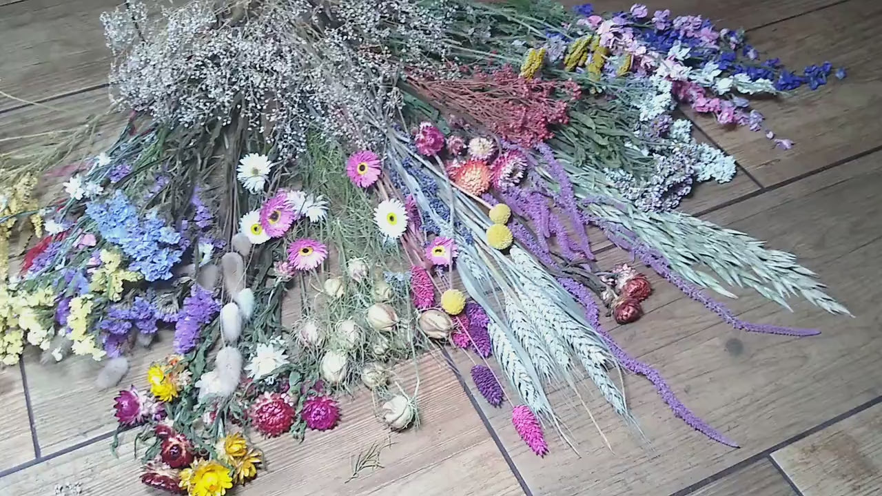 Letterbox dried flowers- small/large boxes, gift, DIY flowers, bouquet. Craft box. UK farm, Natural, Rustic, Eco, Organic, wedding flowers